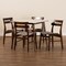 Baxton Studio Richmond Mid-Century Light Beige Fabric and Walnut Brown Finished Wood 5-PC Dining Set 180-10815-11082-Zoro - alternate 5